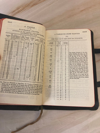 1909 Book of Common Prayer Anglican Church Prayer Book Antique Religious Book - Ref x317