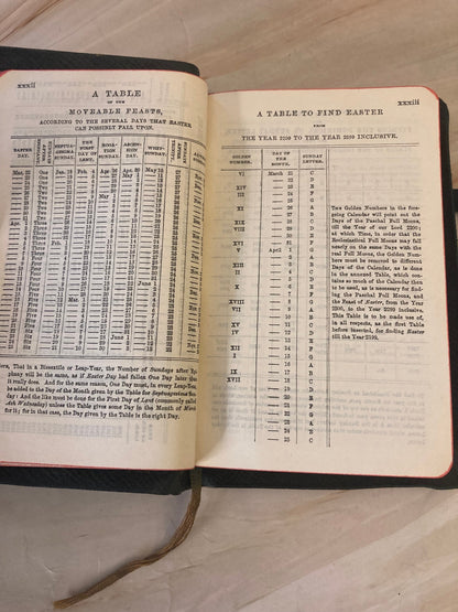 1909 Book of Common Prayer Anglican Church Prayer Book Antique Religious Book - Ref x317