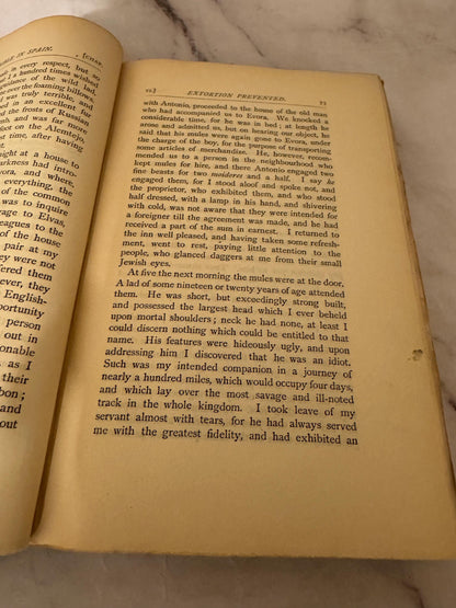 1899 The Bible in Spain Book – George Borrow – Antique Christian History Book - Ref x530