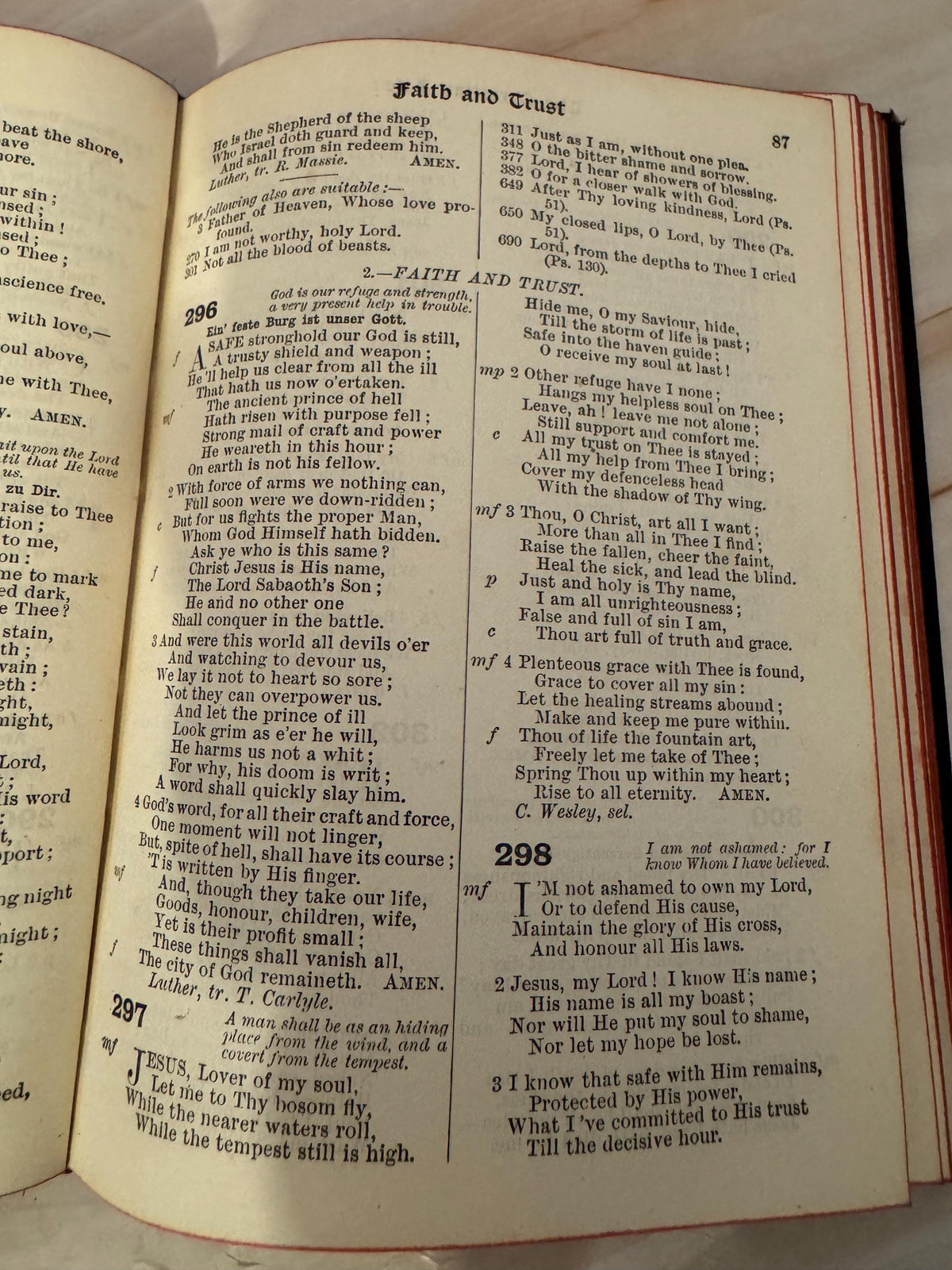 1909 Church Praise Hymn Book Antique Presbyterian Sunday School Hymnal Red Page Edges - Ref x693