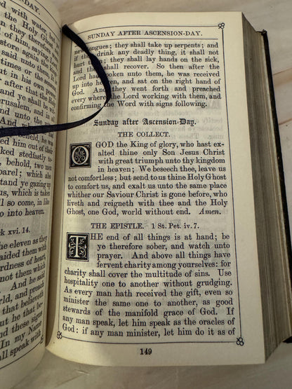 1911 Pocket Size Book of Common Prayer Antique Church of England Oxford Prayer Book Lord Wharton - Ref X692