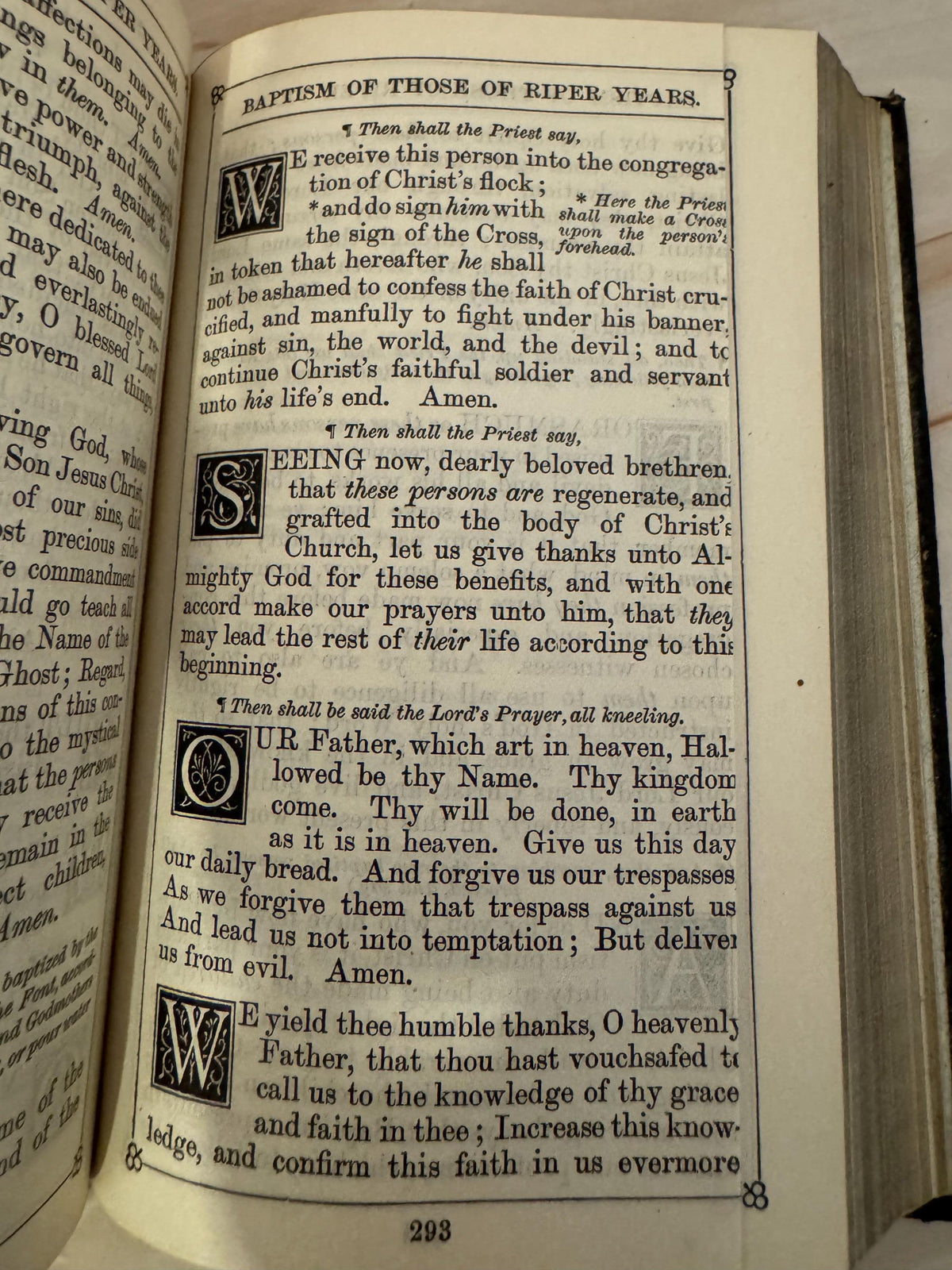 1911 Pocket Size Book of Common Prayer Antique Church of England Oxford Prayer Book Lord Wharton - Ref X692