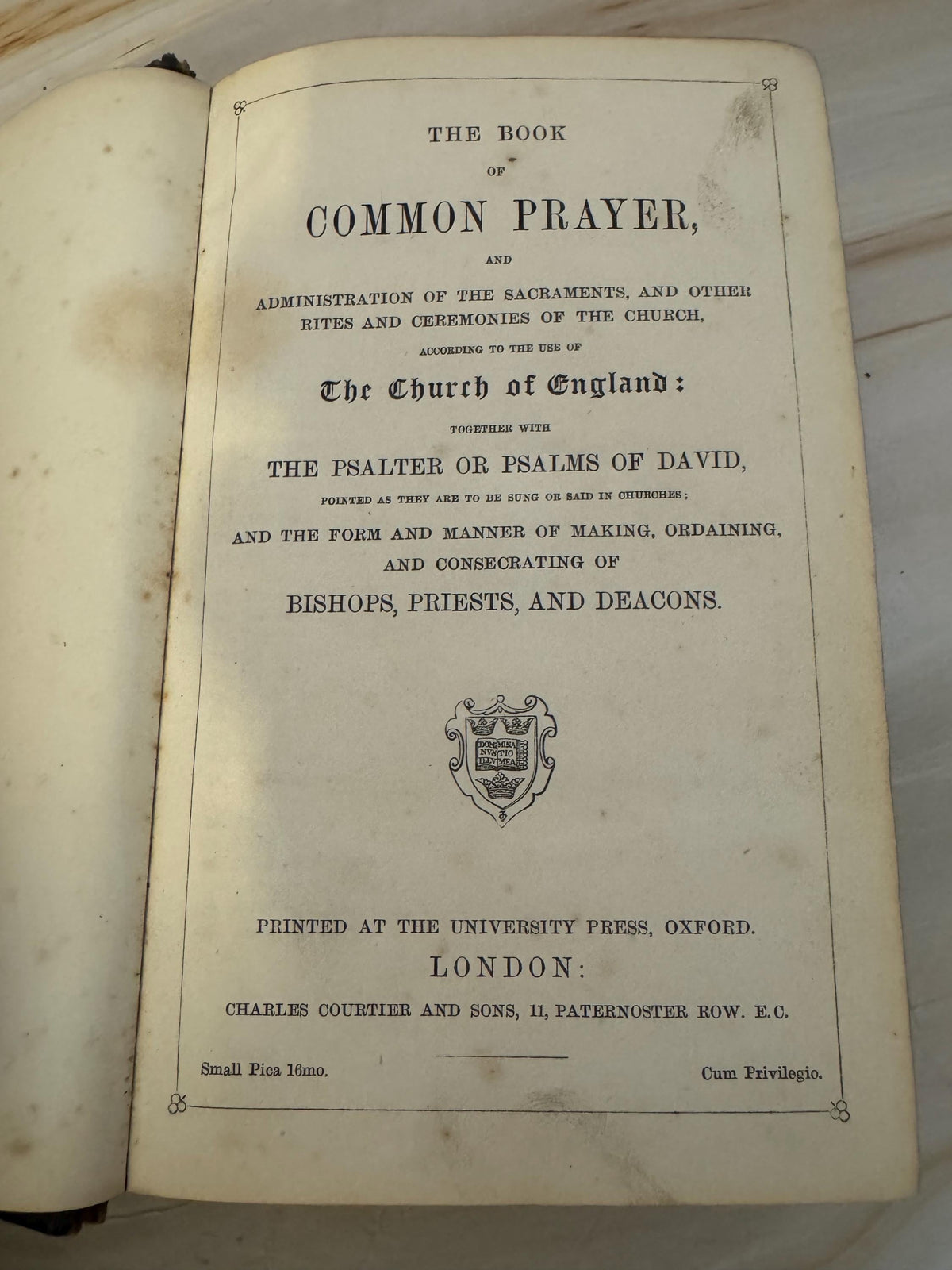 1800s Oxford New Testament And Book Of Common Prayer Antique Church Of England Bible - Ref X684