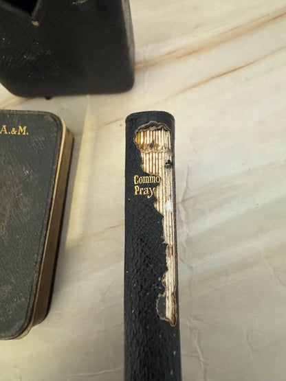 Antique Common Prayer and Hymns A&M Book Set c1900s Cambridge University Press - Ref X681