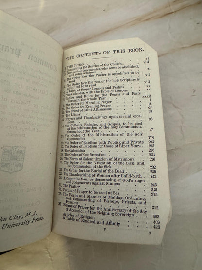 Antique Common Prayer and Hymns A&M Book Set c1900s Cambridge University Press - Ref X681