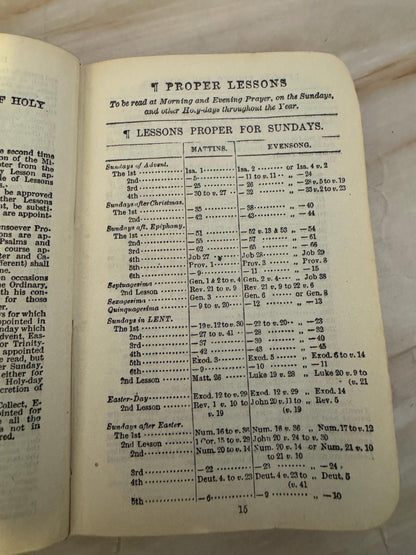 Antique Book of Common Prayer c1900s Oxford University Press Vintage Church Prayer Book - Ref X680