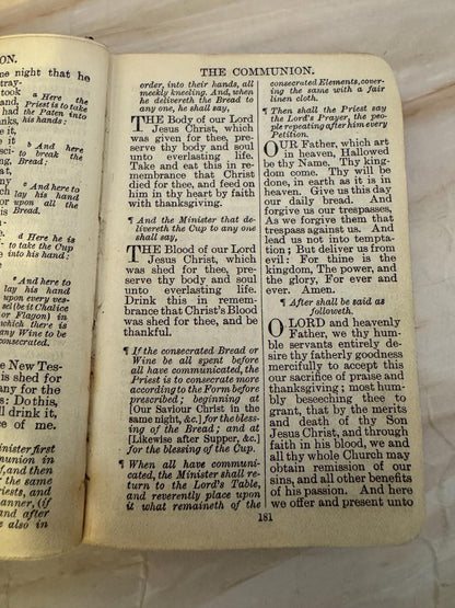Antique Book of Common Prayer c1900s Oxford University Press Vintage Church Prayer Book - Ref X680
