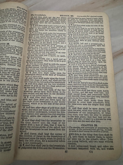 1905 Holy Bible British and Foreign Bible Society Antique King James Bible Black Leather KJV - Ref x678