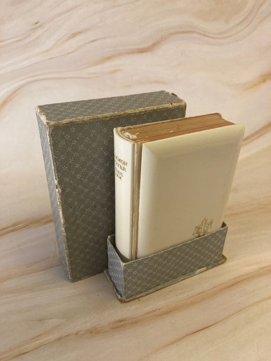 Pocket White Book of Common Prayer with Case Vintage Mini Prayer Book Christian Gift Rare - Ref x308