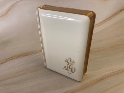 Pocket White Book of Common Prayer with Case Vintage Mini Prayer Book Christian Gift Rare - Ref x308