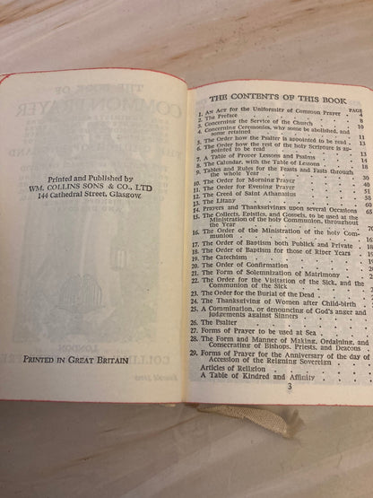 Pocket White Book of Common Prayer with Case Vintage Mini Prayer Book Christian Gift Rare - Ref x308