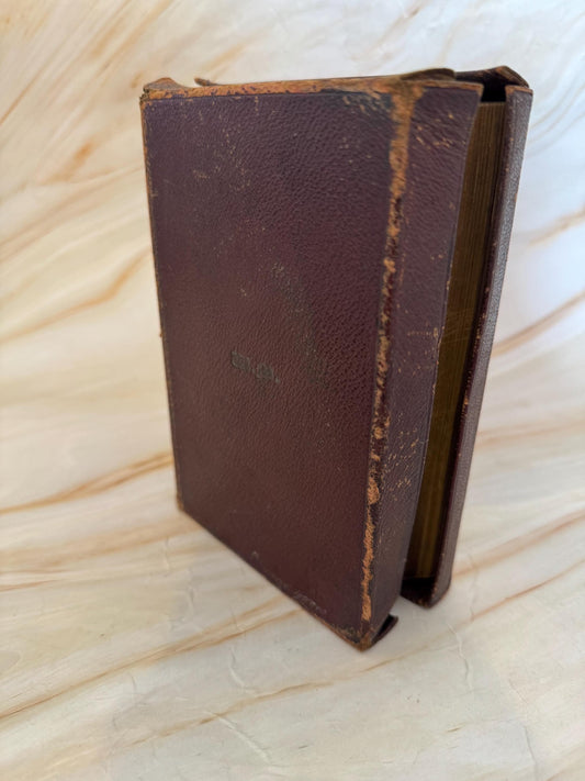 1890s Oxford Holy Bible Antique Yapp Edge Bible Victorian King James Bible Leather Bound - Ref X669
