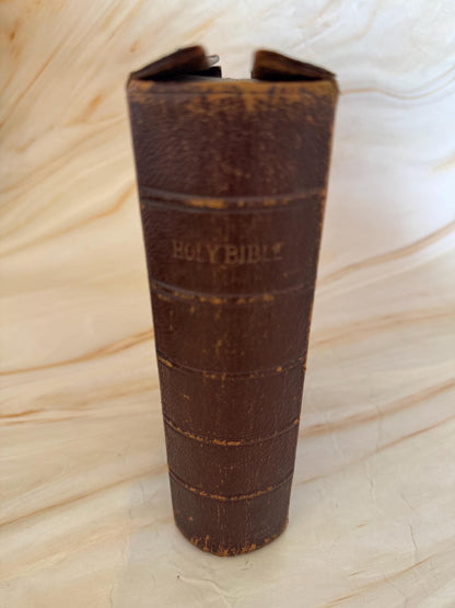 1890s Oxford Holy Bible Antique Yapp Edge Bible Victorian King James Bible Leather Bound - Ref X669
