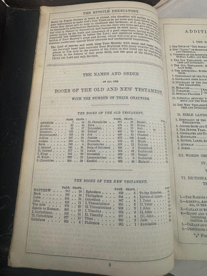 1890s Oxford Holy Bible Antique Yapp Edge Bible Victorian King James Bible Leather Bound - Ref X669