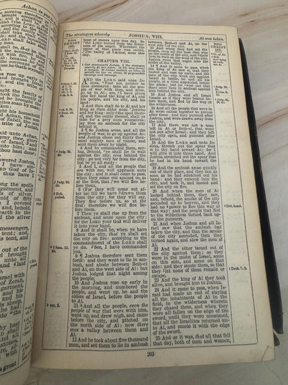 1890s Oxford Holy Bible Antique Yapp Edge Bible Victorian King James Bible Leather Bound - Ref X669