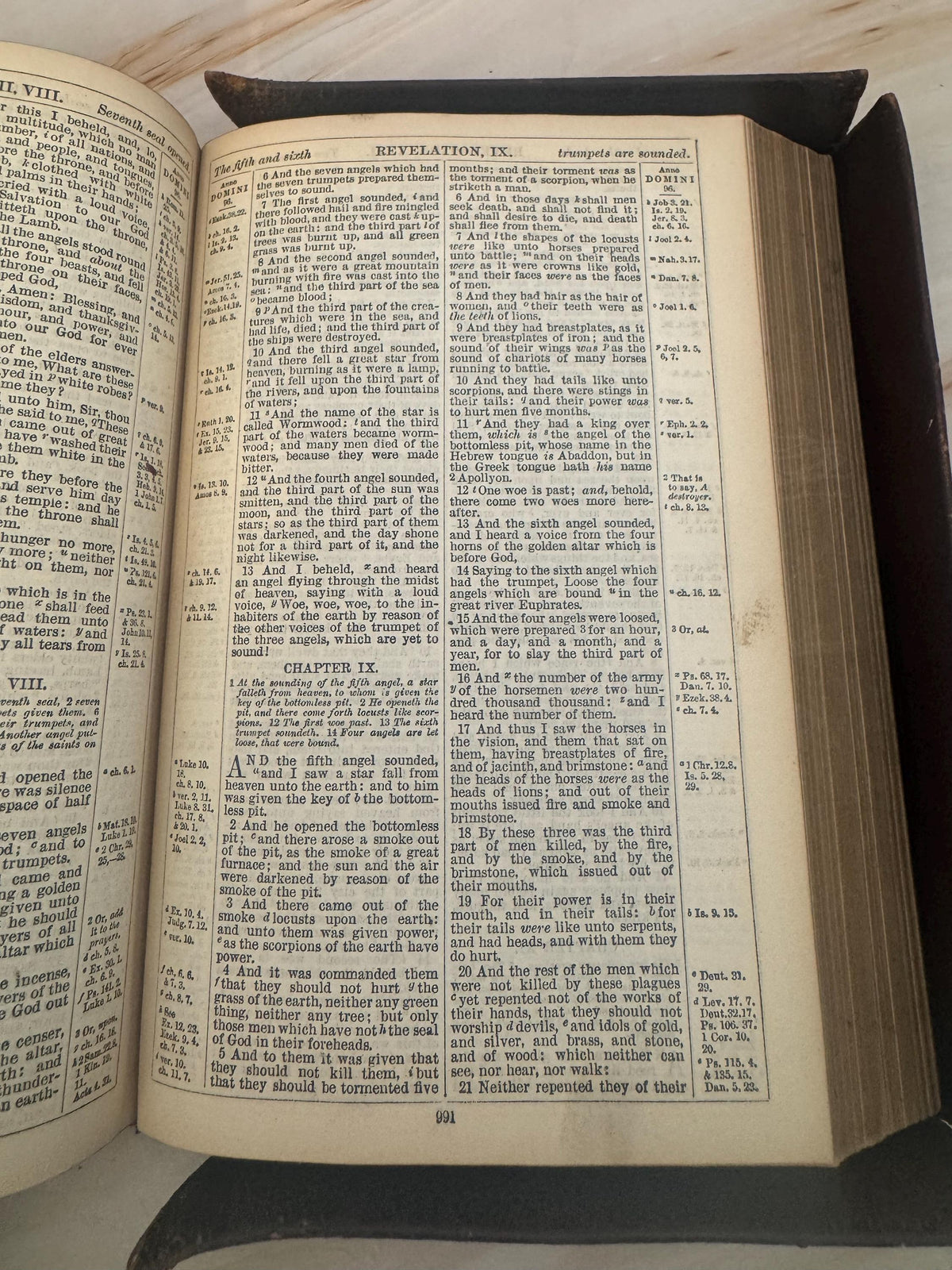 1890s Oxford Holy Bible Antique Yapp Edge Bible Victorian King James Bible Leather Bound - Ref X669