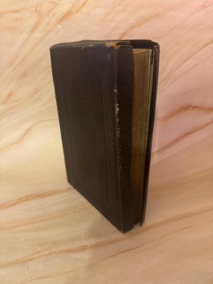 1880s Victorian Yapp Edge Holy Bible Antique King James Bible Leather Bound British & Foreign Bible Society - Ref X667