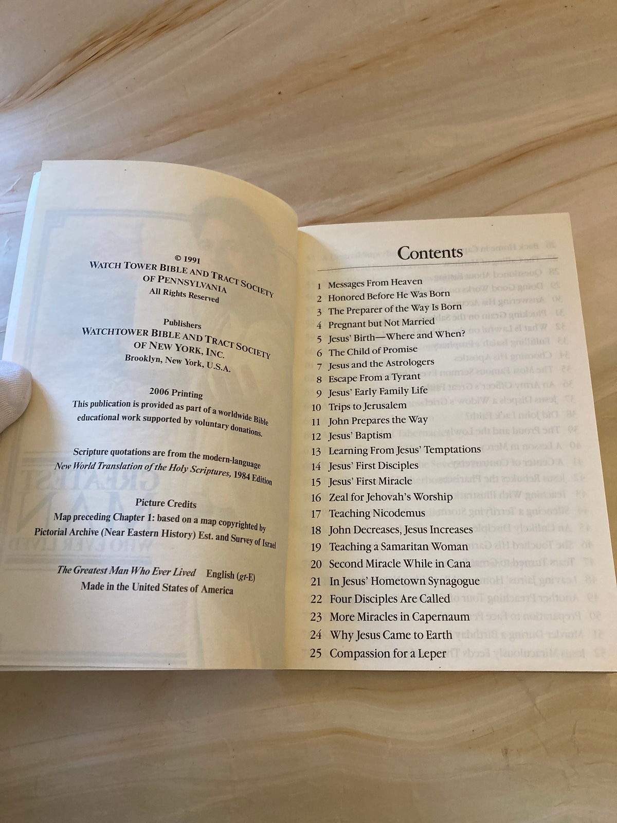 The Greatest Man Who Ever Lived – Christian Bible Stories Book - Ref x291