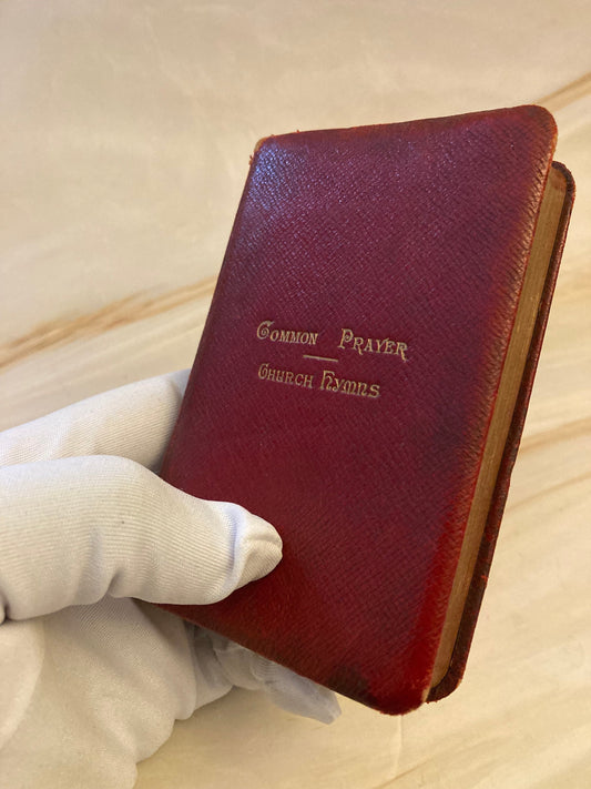 Vintage Common Prayer & Church Hymns Red Leather Prayer Book –  Pocket Size - Ref x286
