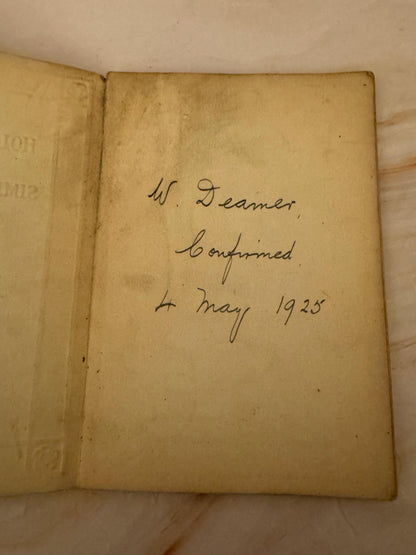 1923 Holy Communion Devotional Booklet by Fidelis – Antique Christian Prayer Book- Ref x666
