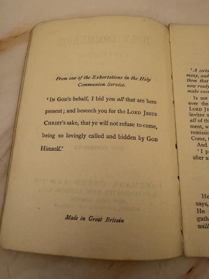 1923 Holy Communion Devotional Booklet by Fidelis – Antique Christian Prayer Book- Ref x666