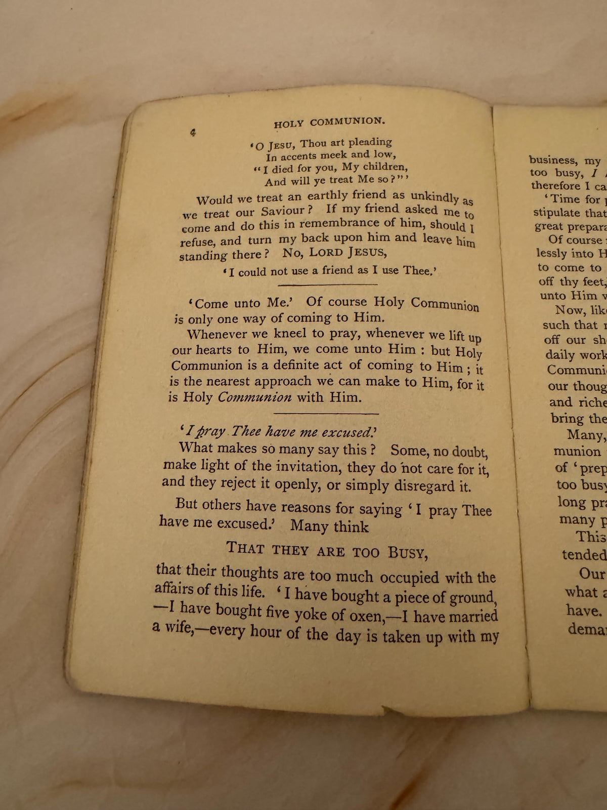 1923 Holy Communion Devotional Booklet by Fidelis – Antique Christian Prayer Book- Ref x666