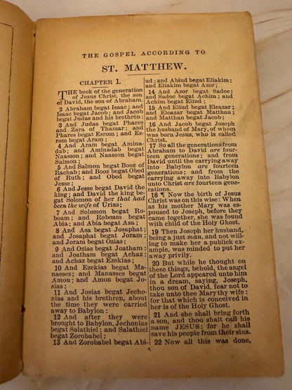 1904 Marked New Testament Pocket Bible Oxford University Press - Ref X664