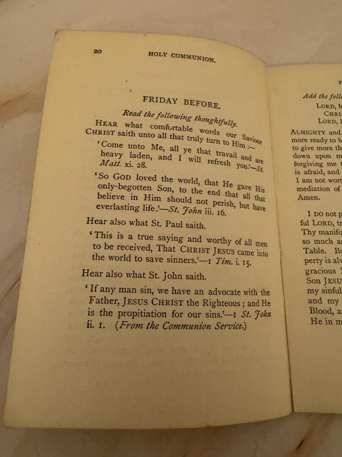 1923 Holy Communion Devotional Booklet by Fidelis – Antique Christian Prayer Book- Ref x666