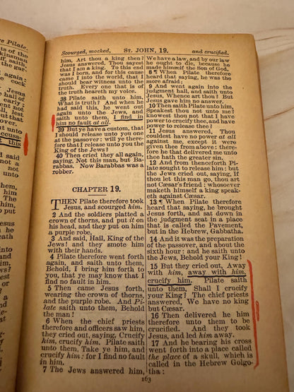 1904 Marked New Testament Pocket Bible Oxford University Press - Ref X664