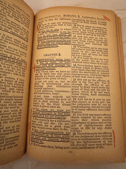 1904 Marked New Testament Pocket Bible Oxford University Press - Ref X664