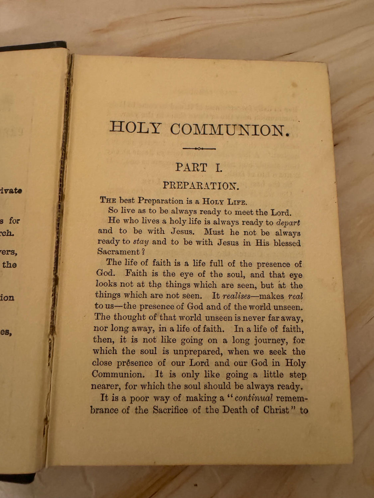 1914 Holy Communion Preparation Companion Antique Christian Book - Ref X660