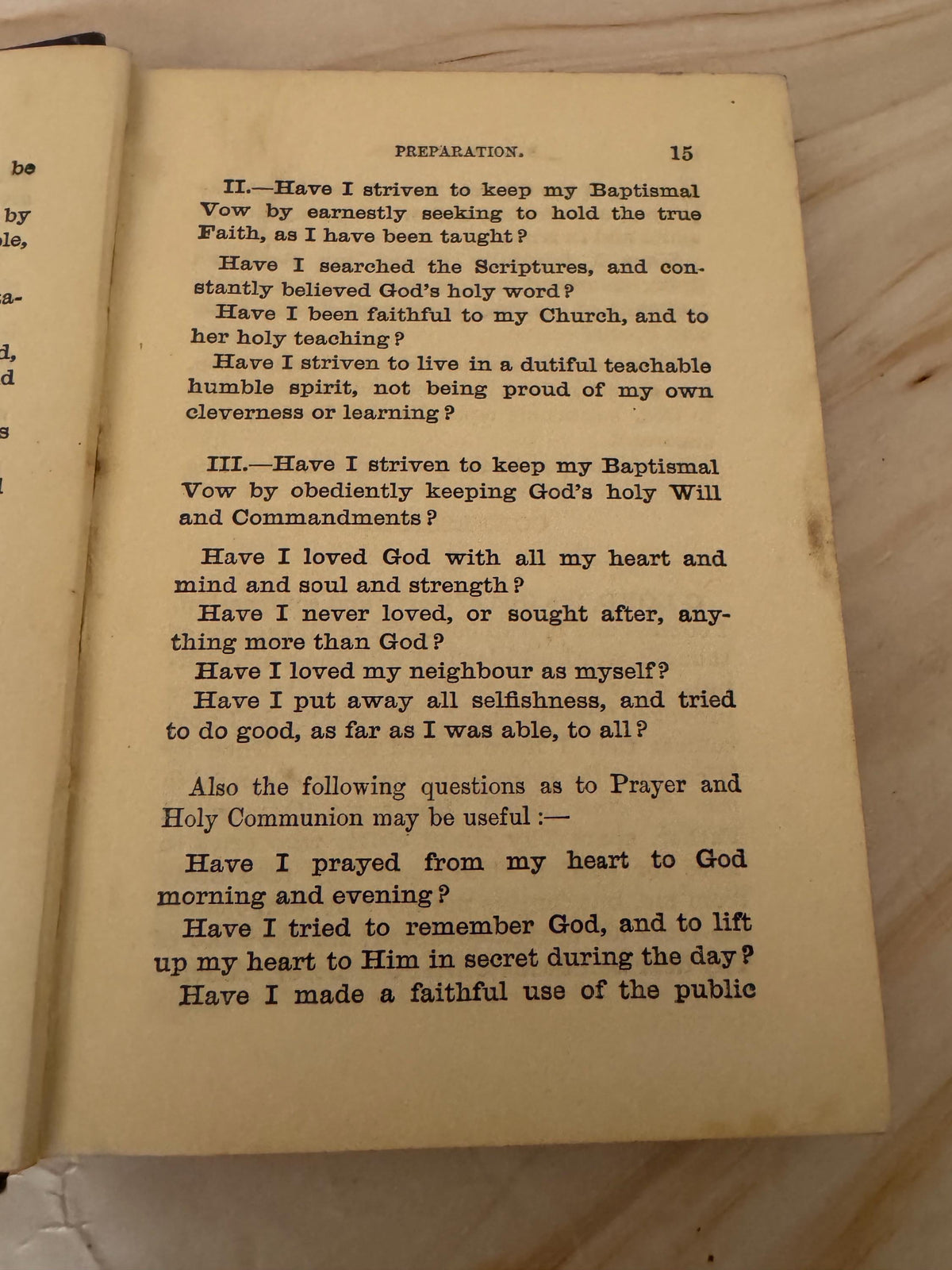 1914 Holy Communion Preparation Companion Antique Christian Book - Ref X660