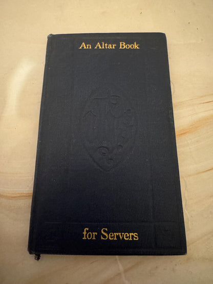 1938 An Altar Book for Servers Vintage Anglican Church Book - Ref X659