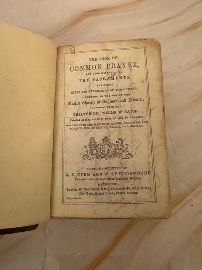 1891 Victorian Miniature Prayer Book – Aged Brown Leather, Antique Religious Text - Ref X657