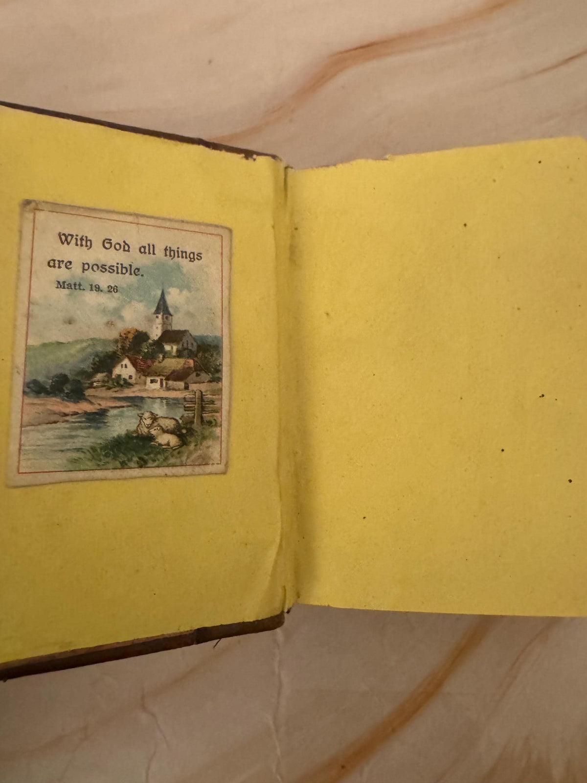 1891 Victorian Miniature Prayer Book – Aged Brown Leather, Antique Religious Text - Ref X657