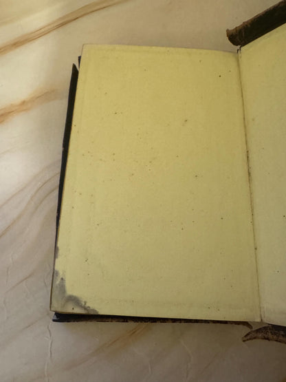 1891 Victorian Miniature Prayer Book – Aged Brown Leather, Antique Religious Text - Ref X657