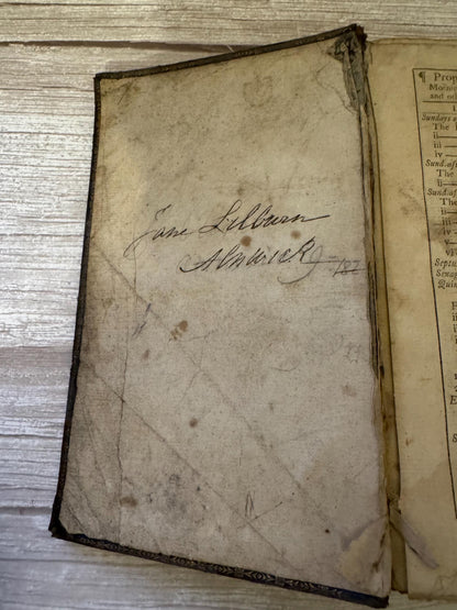 18th Century Antique Book of Common Prayer & Psalms – Georgian Leather Bound Prayer Book - x790