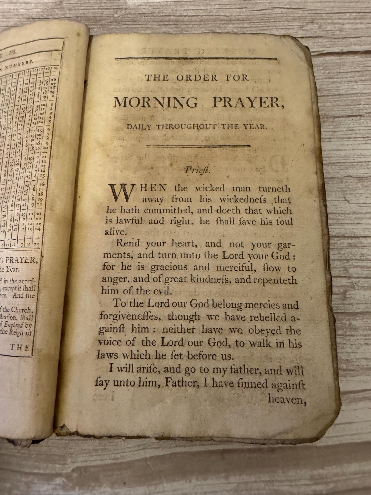 18th Century Antique Book of Common Prayer & Psalms – Georgian Leather Bound Prayer Book - x790