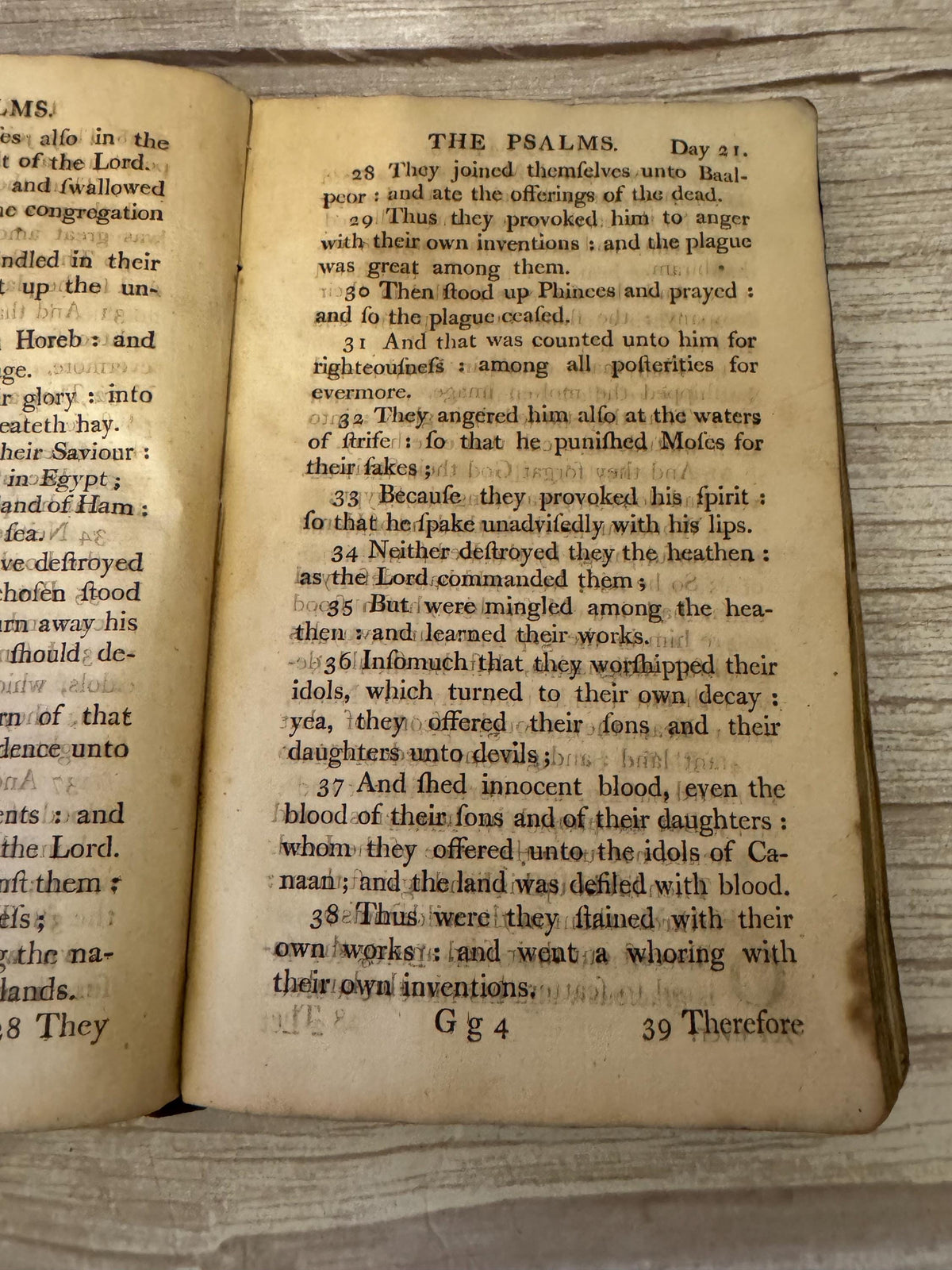 18th Century Antique Book of Common Prayer & Psalms – Georgian Leather Bound Prayer Book - x790