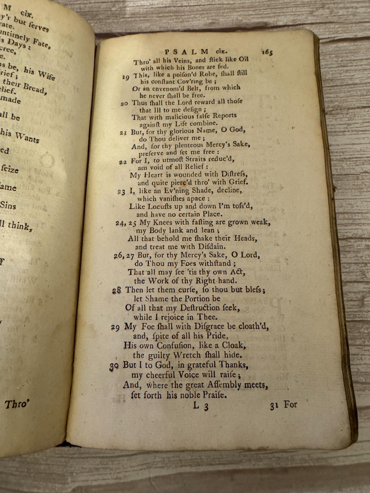18th Century Antique Book of Common Prayer & Psalms – Georgian Leather Bound Prayer Book - x790