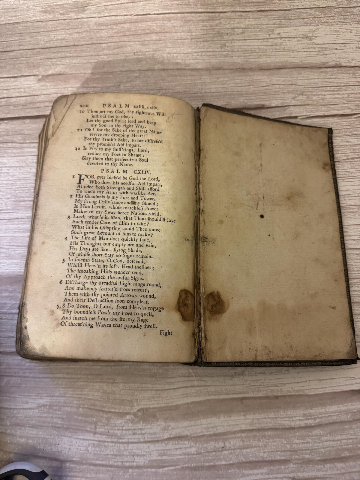 18th Century Antique Book of Common Prayer & Psalms – Georgian Leather Bound Prayer Book - x790