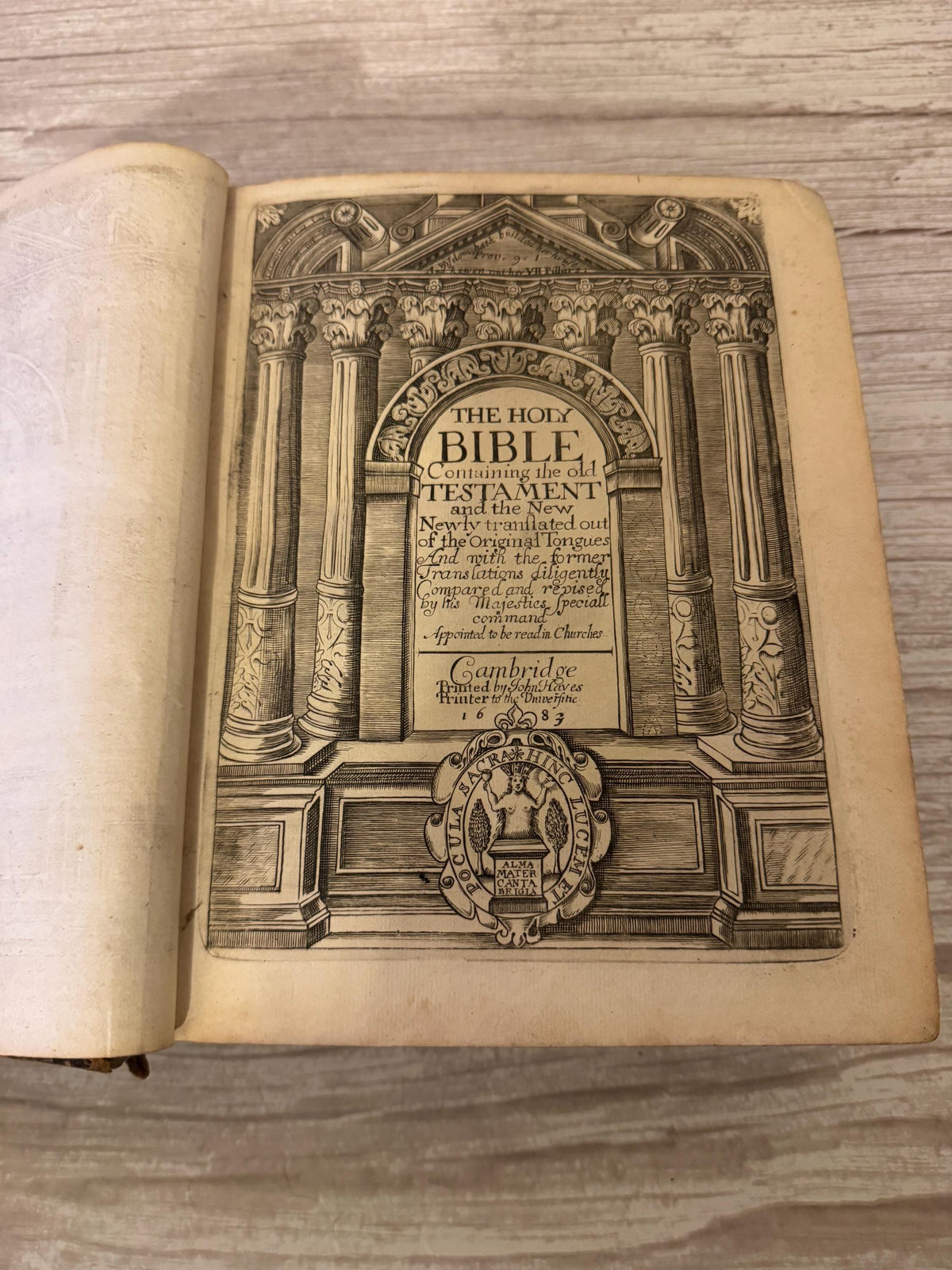 1683 Large Antique Holy Bible with Apocrypha – Cambridge King James Bible - Ref x791