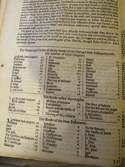 1683 Large Antique Holy Bible with Apocrypha – Cambridge King James Bible - Ref x791