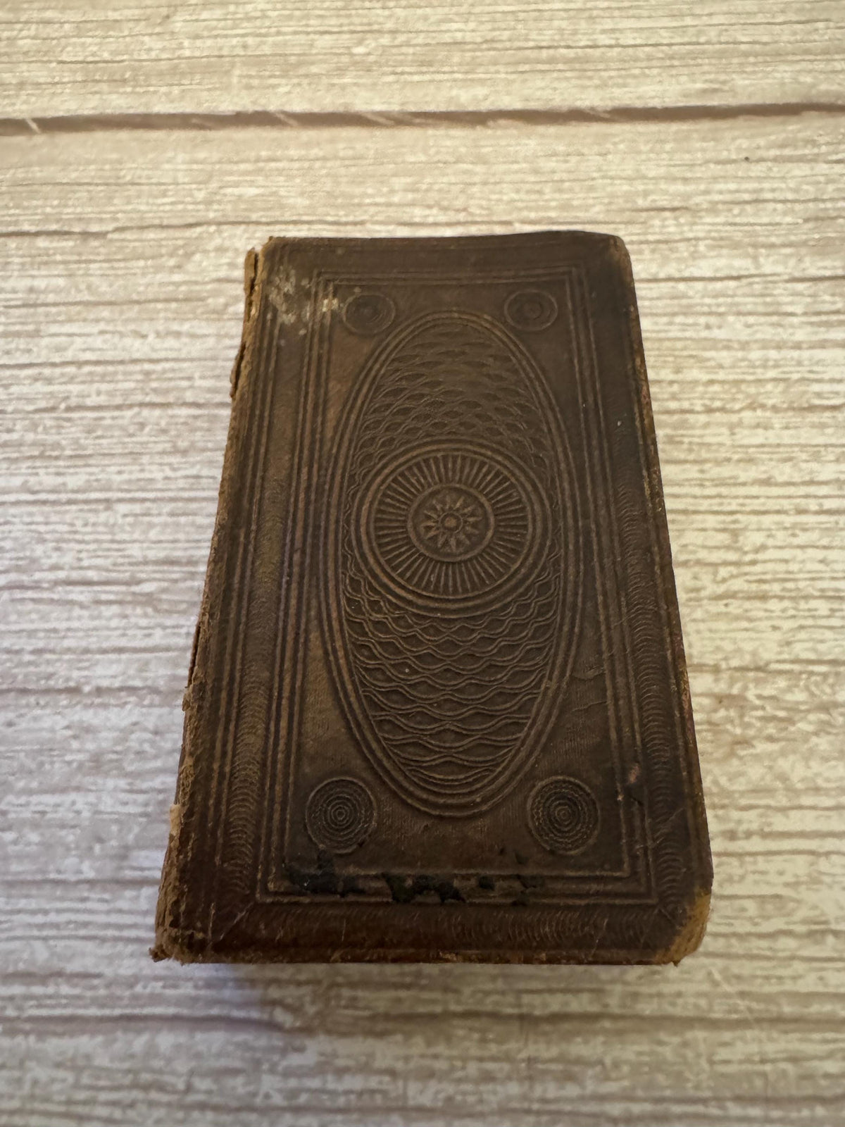 1845 Antique Miniature New Testament Bible – Oxford University Press Leather Bound - Ref x788