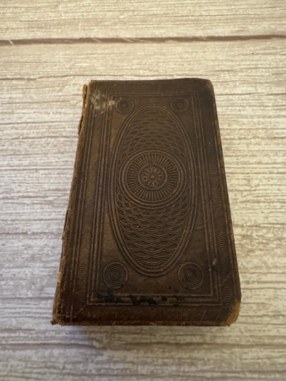 1845 Antique Miniature New Testament Bible – Oxford University Press Leather Bound - Ref x788