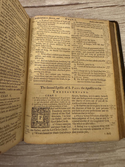 1683 Large Antique Holy Bible with Apocrypha – Cambridge King James Bible - Ref x791