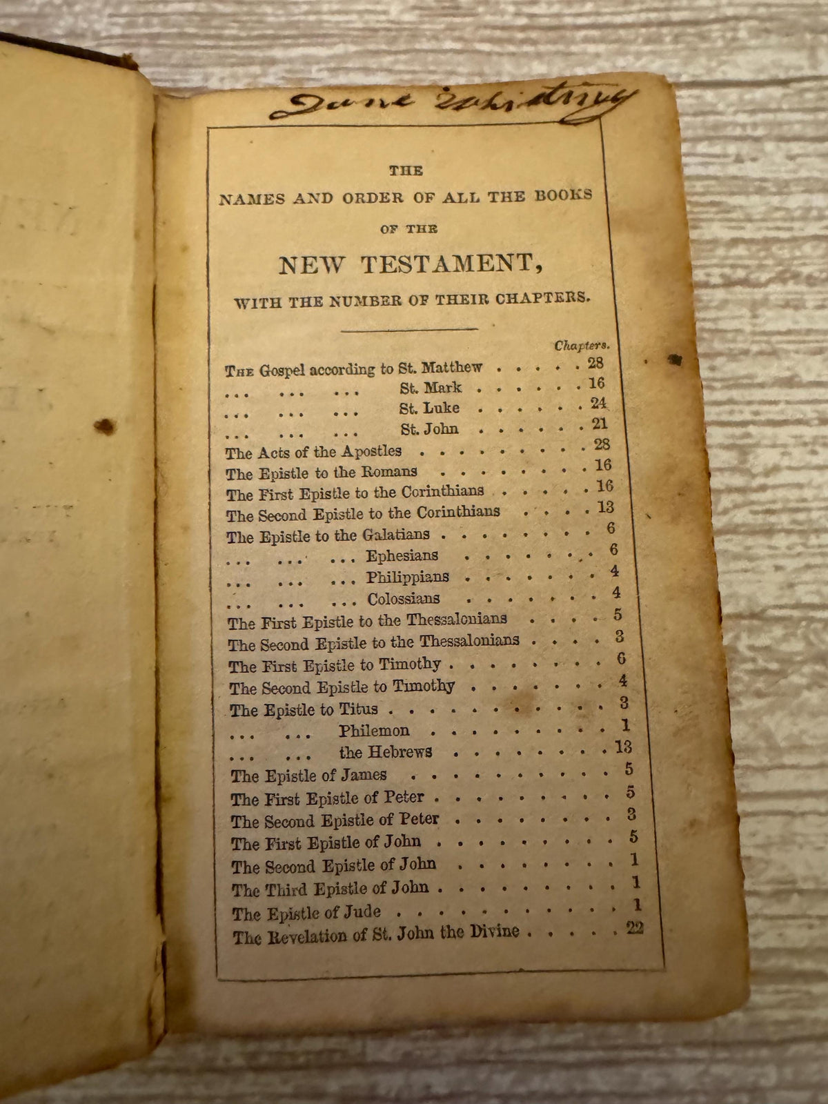 1845 Antique Miniature New Testament Bible – Oxford University Press Leather Bound - Ref x788