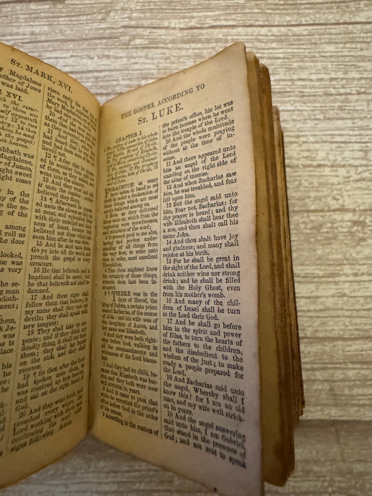 1845 Antique Miniature New Testament Bible – Oxford University Press Leather Bound - Ref x788