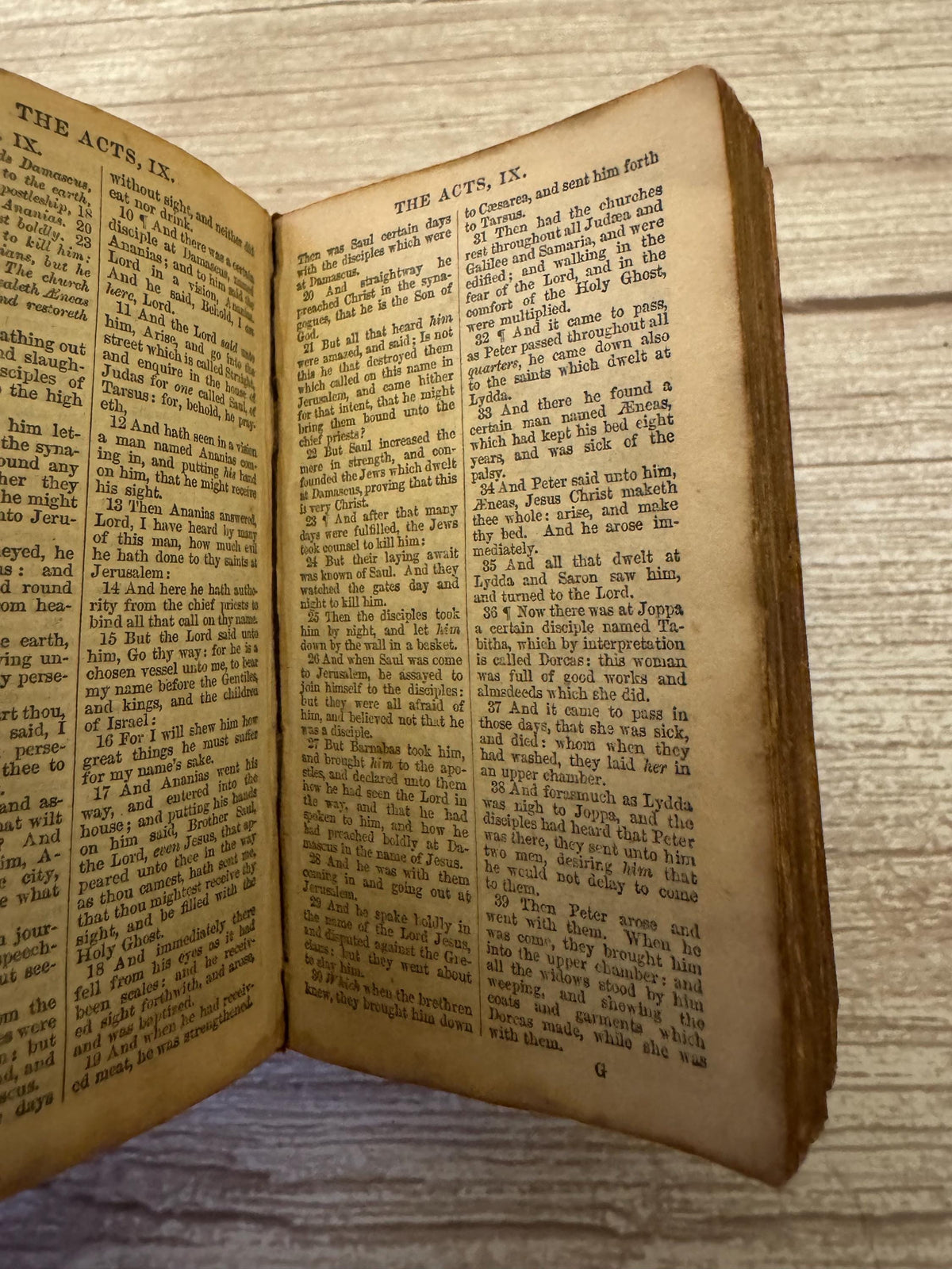 1845 Antique Miniature New Testament Bible – Oxford University Press Leather Bound - Ref x788