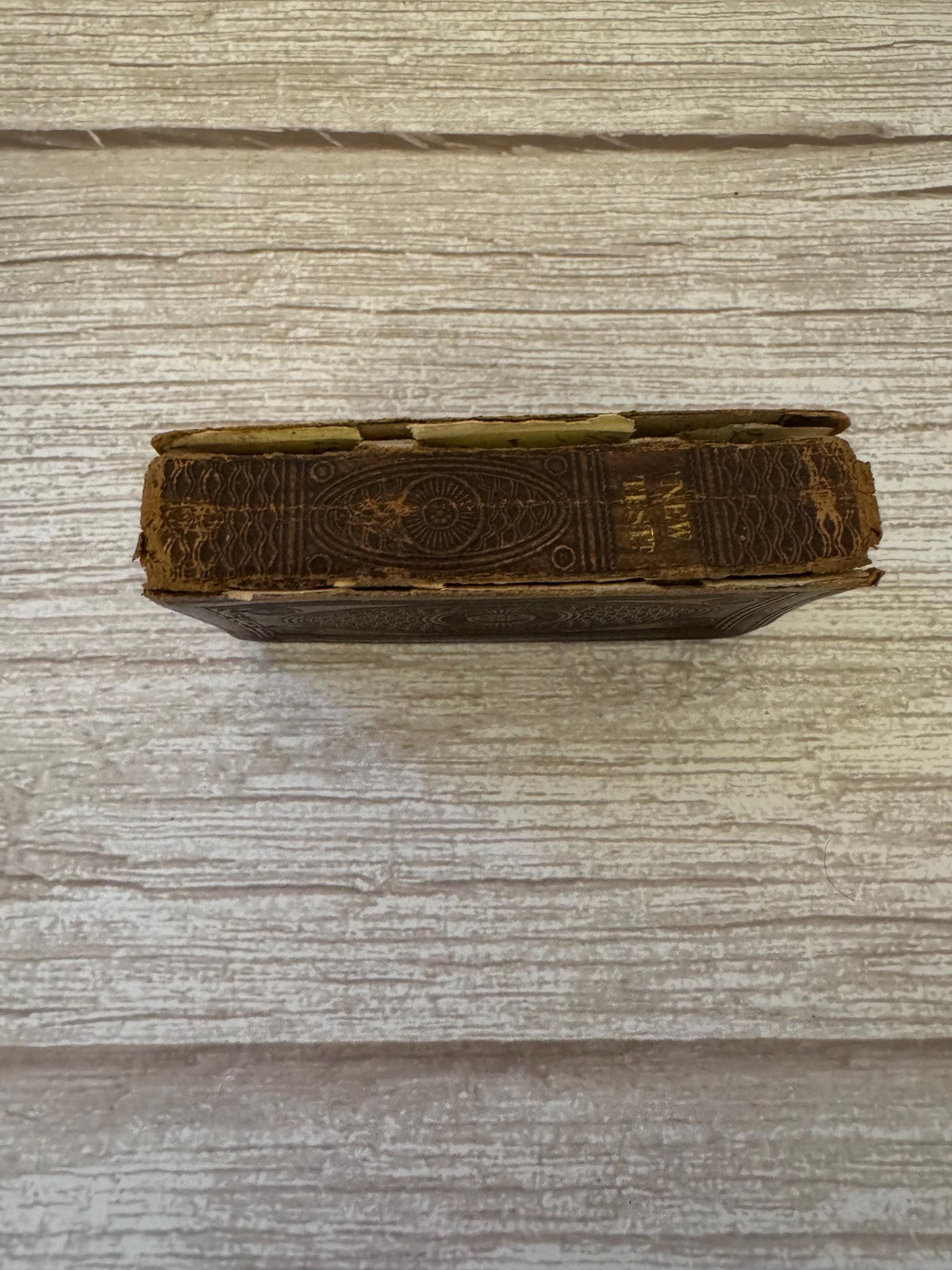 1845 Antique Miniature New Testament Bible – Oxford University Press Leather Bound - Ref x788